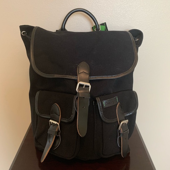 Canvas and Leather Backpack - Picture 2 of 3
